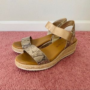 Anne Klein Cabria Espadrille Wedge Sandals Snake